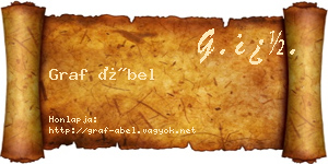 Graf Ábel névjegykártya