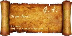 Graf Ábel névjegykártya